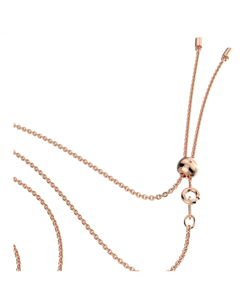 Generation necklace, White, Rose gold-tone plated