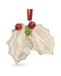 Holiday Cheers Gingerbread Holly Leaves Ornament 5656277