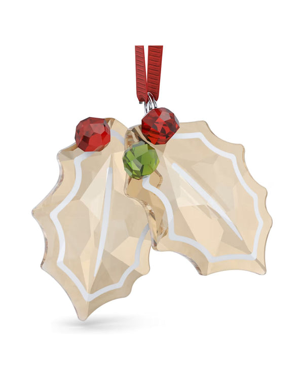 Holiday Cheers Gingerbread Holly Leaves Ornament