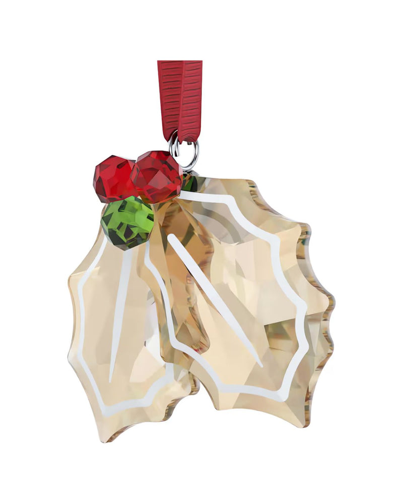 Holiday Cheers Gingerbread Holly Leaves Ornament