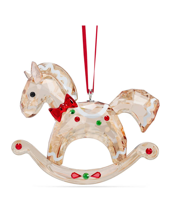 Holiday Cheers Gingerbread Rocking Horse Ornament