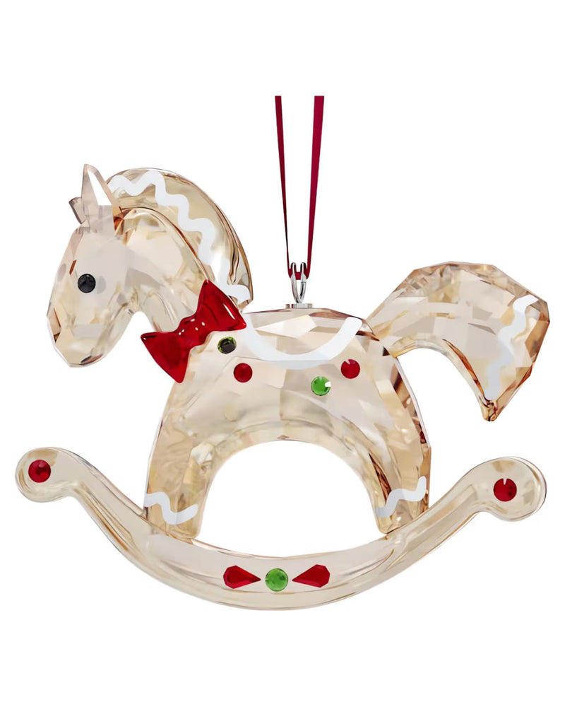 Holiday Cheers Gingerbread Rocking Horse Ornament