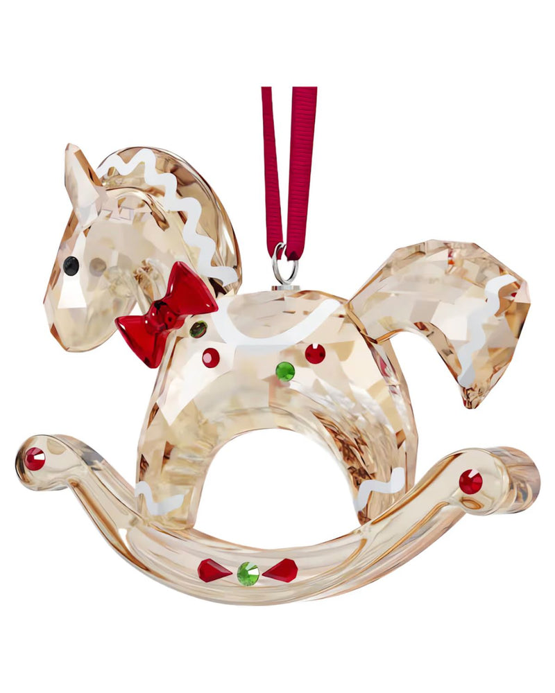 Holiday Cheers Gingerbread Rocking Horse Ornament