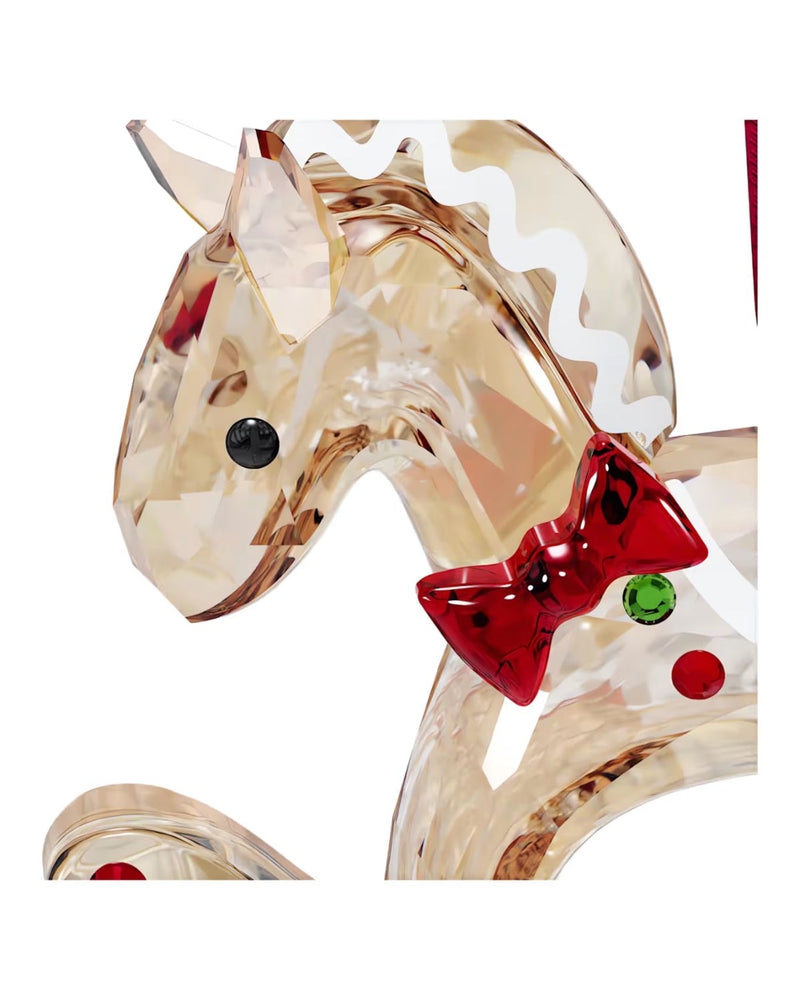 Holiday Cheers Gingerbread Rocking Horse Ornament