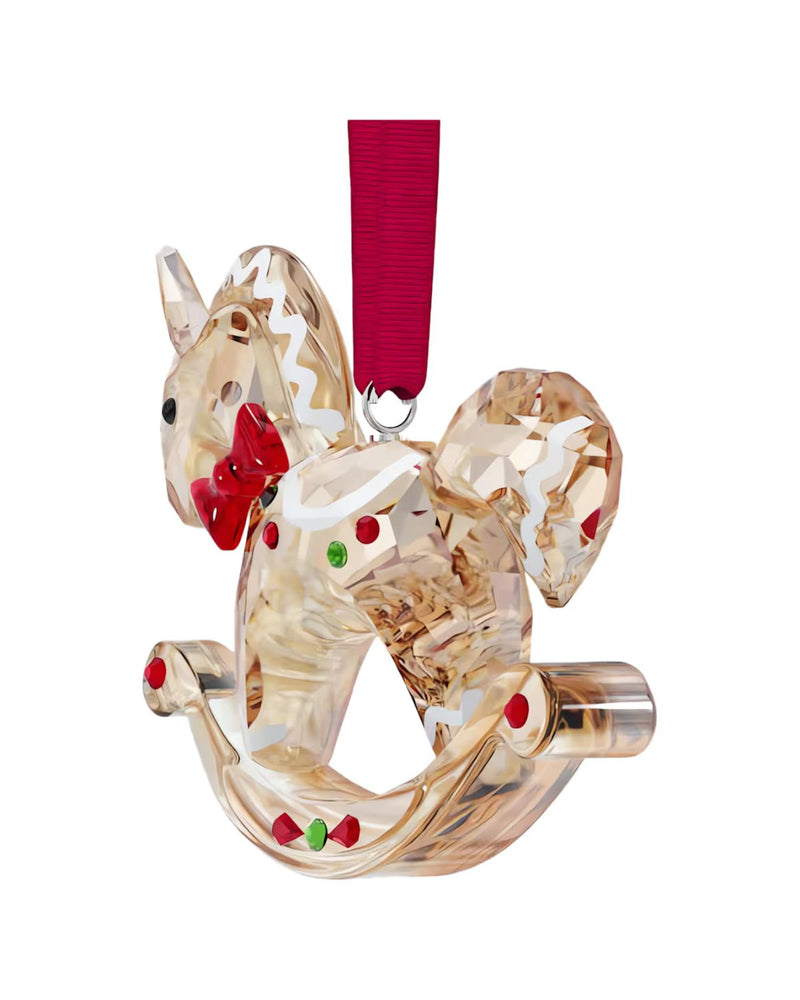 Holiday Cheers Gingerbread Rocking Horse Ornament