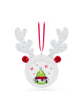 Holiday Cheers Reindeer Picture Frame Ornament Red Crystal 5596391