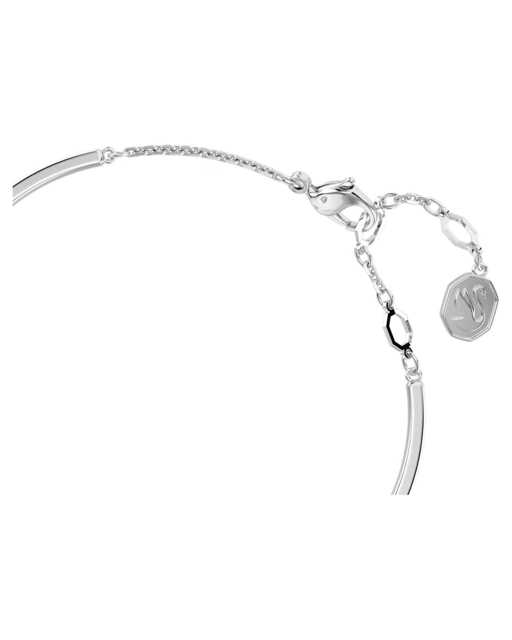 Hyperbola bangle Heart, Blue, Rhodium plated 5680393