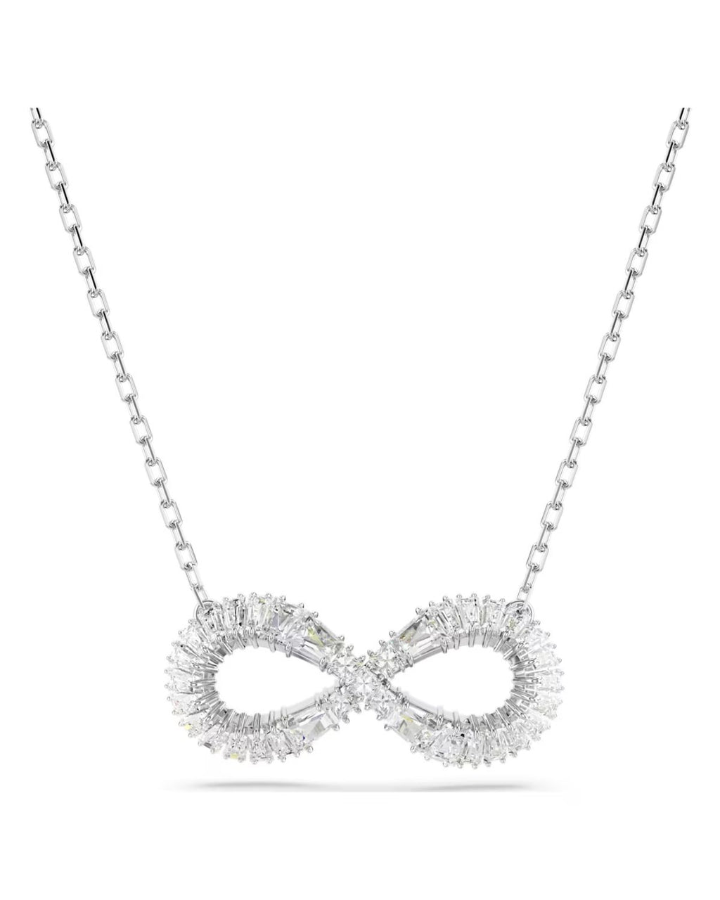 Hyperbola pendant Infinity, White, Rhodium plated 5679434