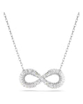 Hyperbola pendant Infinity, White, Rhodium plated 5679434
