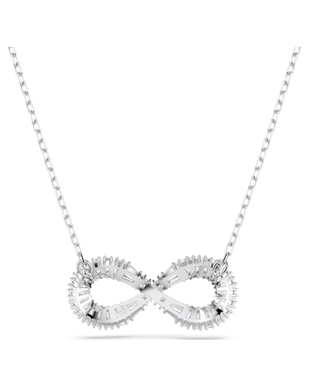 Hyperbola pendant Infinity, White, Rhodium plated 5679434