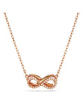 Hyperbola pendant Pavé, Infinity, White, 18k rose gold finish 5684084
