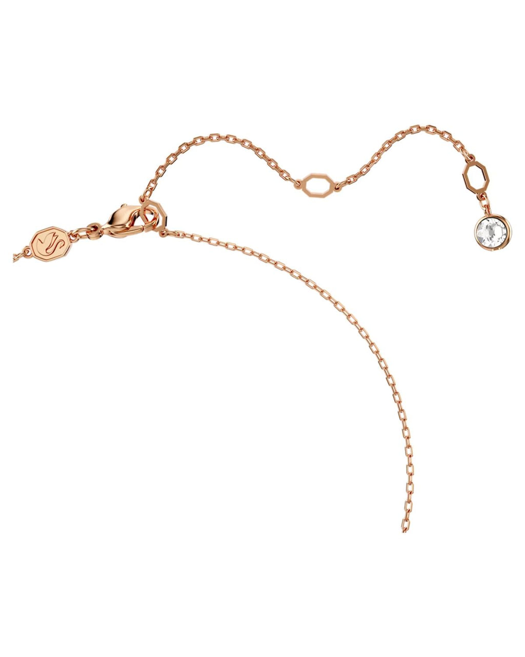 Hyperbola pendant Pavé, Infinity, White, 18k rose gold finish 5684084