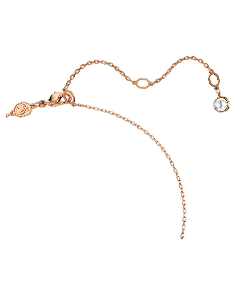 Hyperbola pendant, PavÃ©, Infinity, White, Rose gold-tone plated