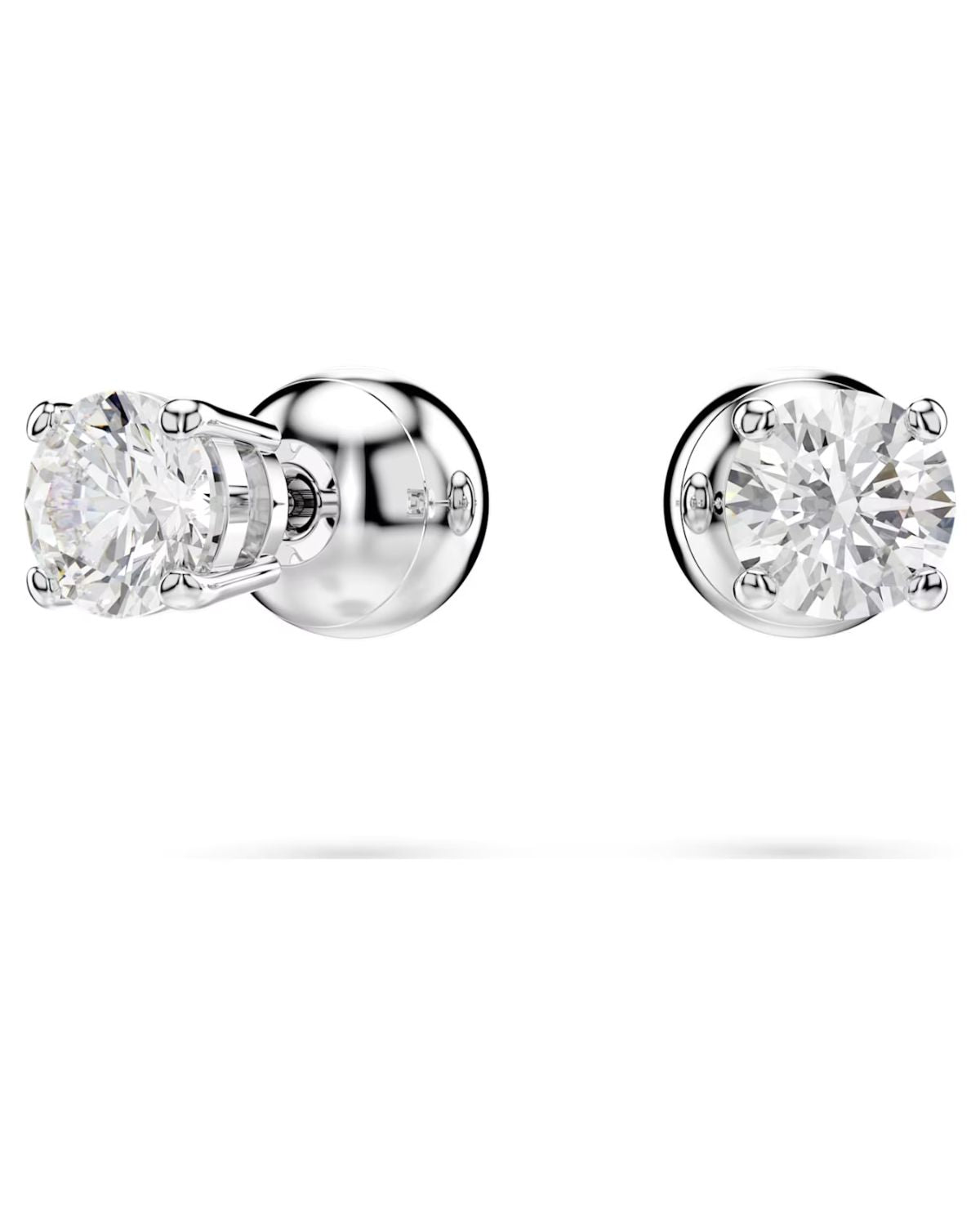 Idyllia set Crystal pearl, Heart, White, Rhodium plated 5684383