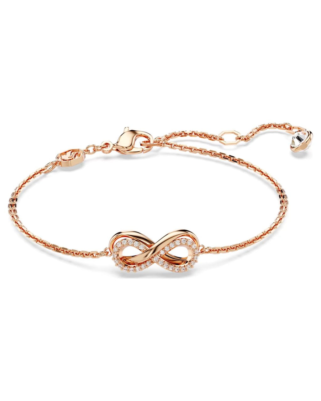 Hyperbola set Infinity, White, Rose gold-tone plated 5682483