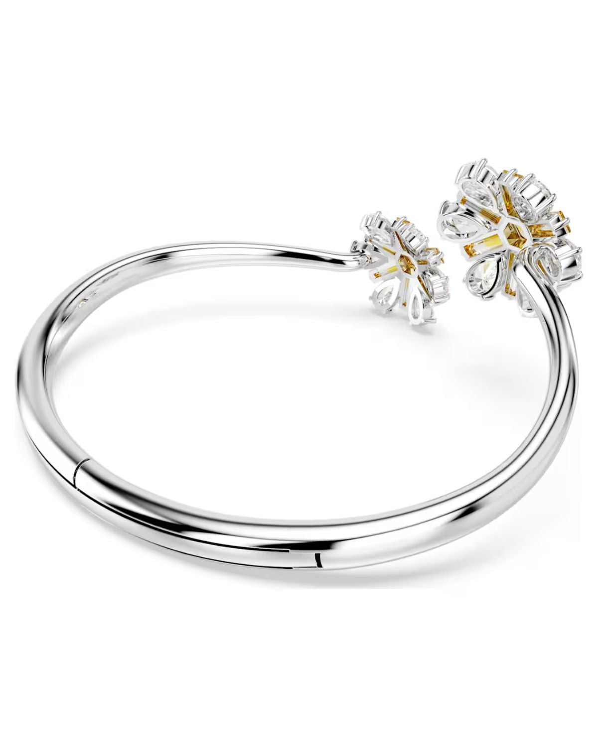 Idyllia bangle Flower, Yellow, Rhodium plated 5679937