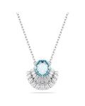 Idyllia pendant Shell, Blue, Rhodium plated 5689195