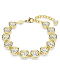 Imber Tennis bracelet Round cut, White, Gold-tone plated 5682586