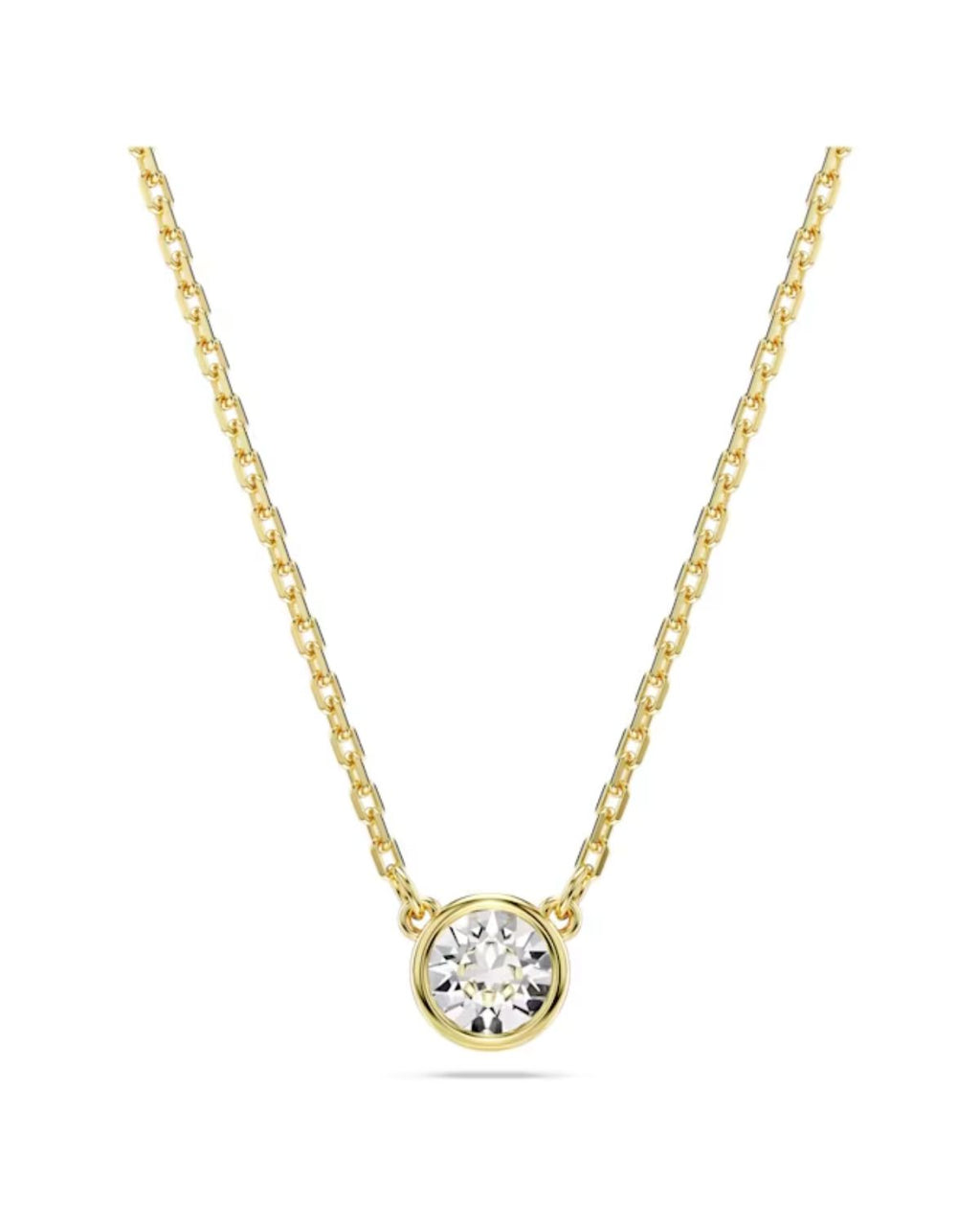 Imber pendant Round cut, White, Gold-tone plated 5684511