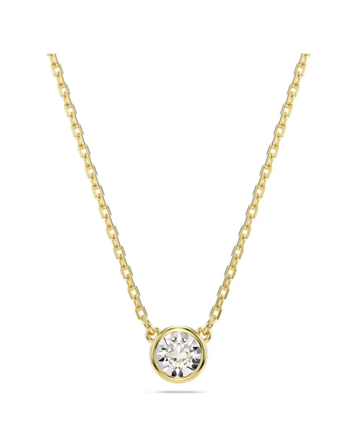 Imber pendant Round cut, White, Gold-tone plated 5684511