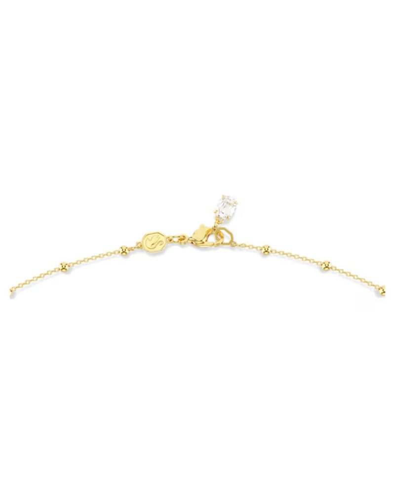 Imber strandage, Round cut, White, Gold-tone plated