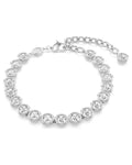 RE Imber Tennis bracelet Round cut, White, Rhodium plated 5682666