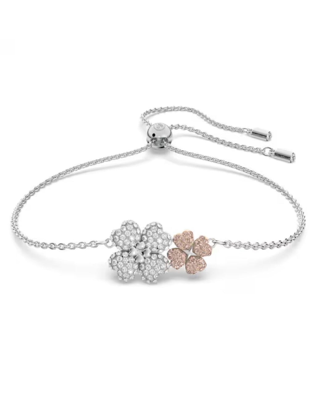 Latisha bracelet, Flower, Multicolored, Rhodium plated