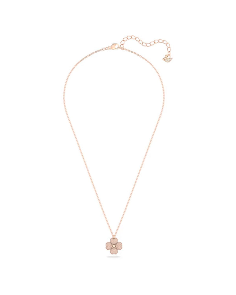 Latisha pendant, Flower, Pink, Rose gold-tone plated