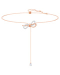 Lifelong Bow necklace Bow, White, Mixed metal finish 5447082