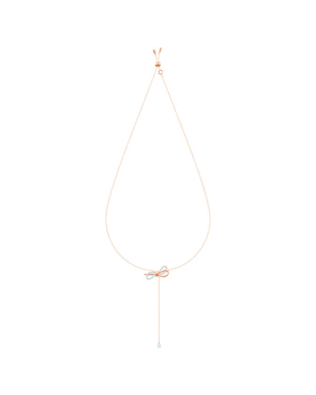 Lifelong Bow necklace Bow, White, Mixed metal finish 5447082