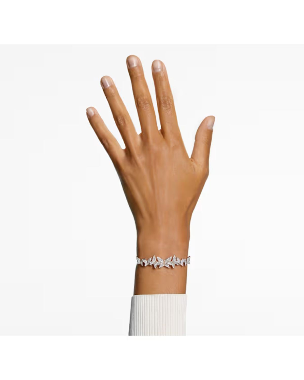 Idyllia Lilia bracelet Butterfly, White, 18k rose gold finish 5636430