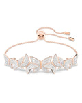 Idyllia Lilia bracelet Butterfly, White, 18k rose gold finish 5636430