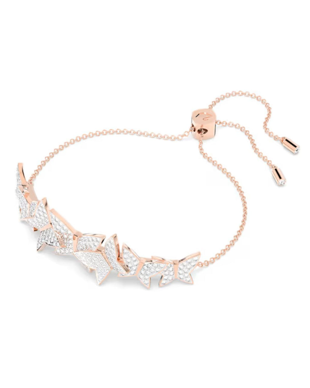 Idyllia Lilia bracelet Butterfly, White, 18k rose gold finish 5636430