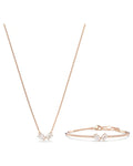 Mesmera set Mixed cuts, White, Rose gold-tone plated 5684779