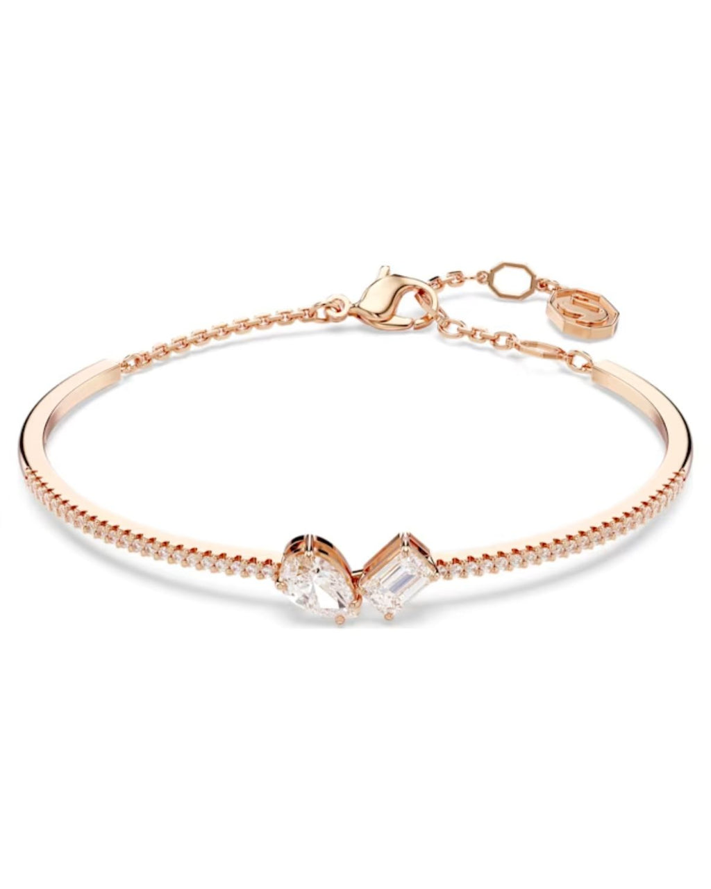 Mesmera set Mixed cuts, White, Rose gold-tone plated 5684779