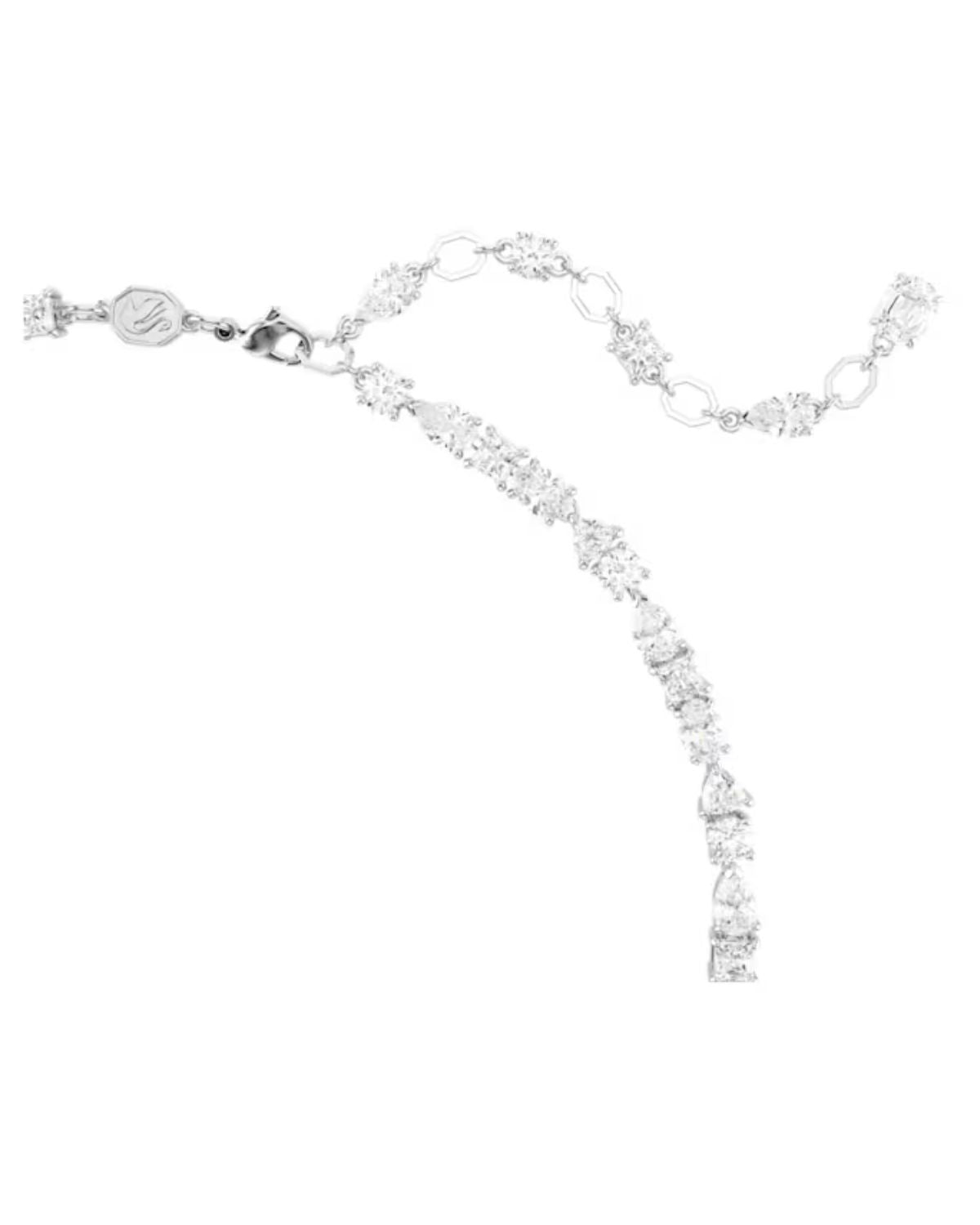 RE Mesmera necklace Mixed cuts, White, Rhodium plated  5665242