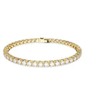 RE Matrix Tennis bracelet Round cut, White, 18k gold finish 5657665