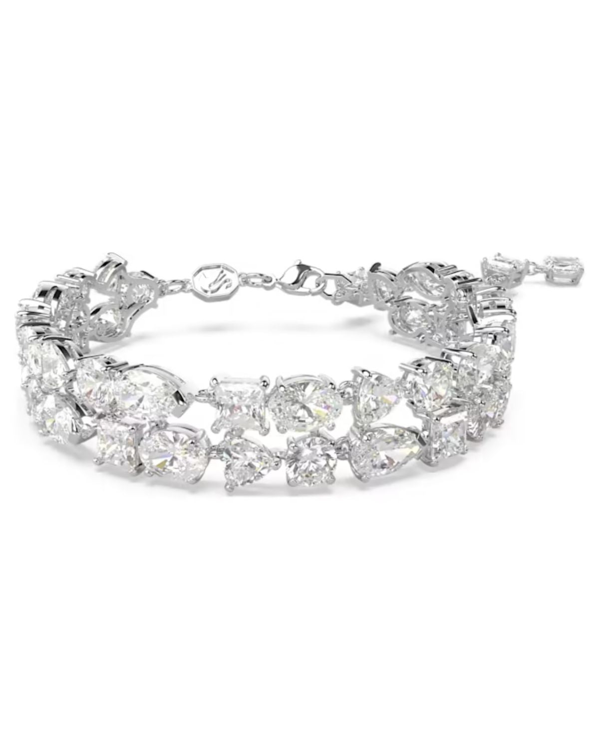 RE Mesmera bracelet Mixed cuts, White, Rhodium plated 5669927