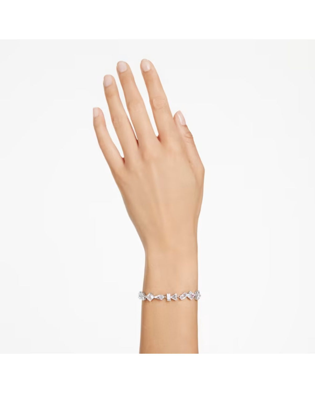 Mesmera Rhodium Plated White Crystal Bracelet 5661529