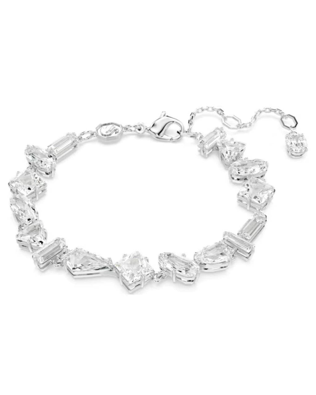 Mesmera Rhodium Plated White Crystal Bracelet 5661529