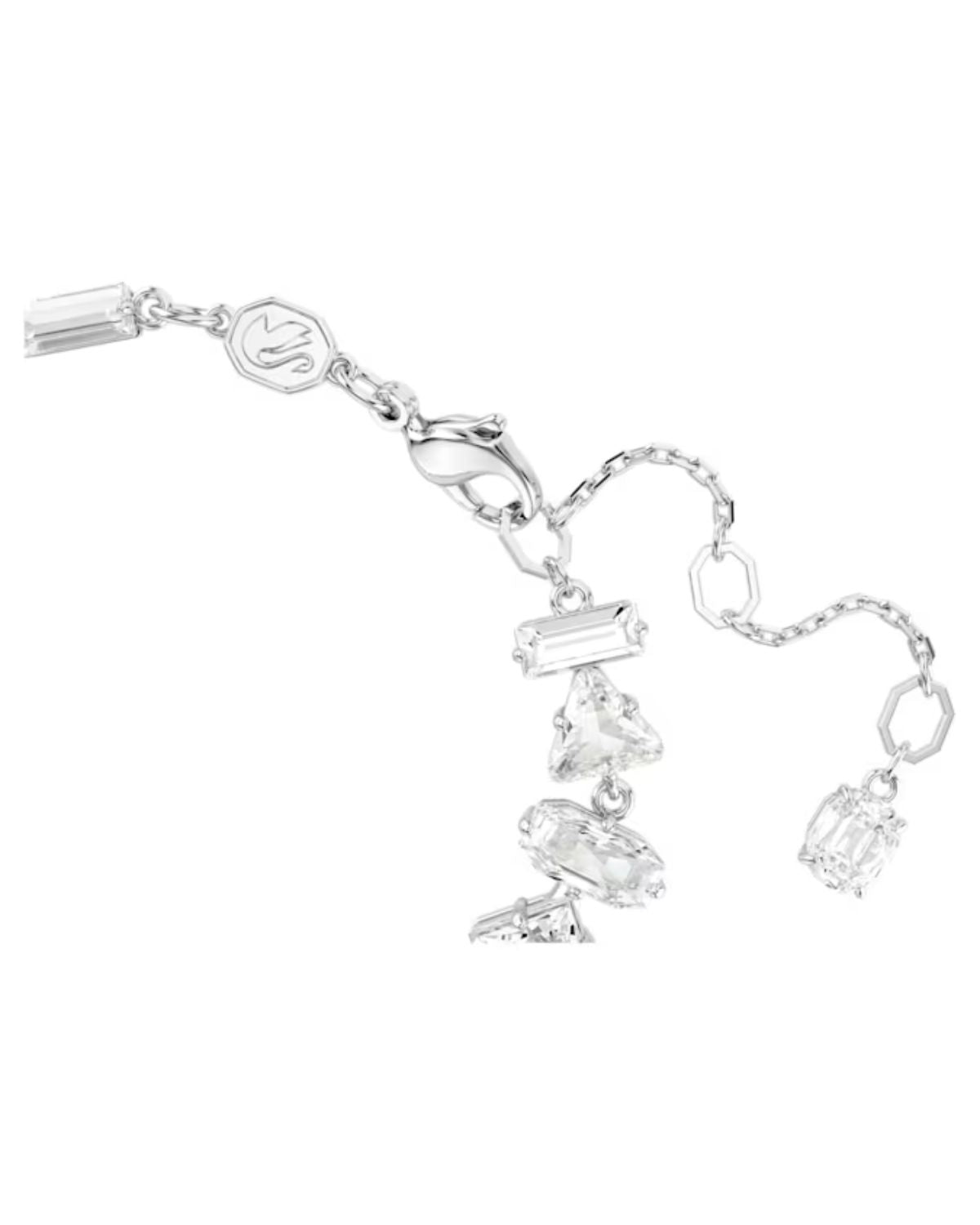 Mesmera Rhodium Plated White Crystal Bracelet 5661529