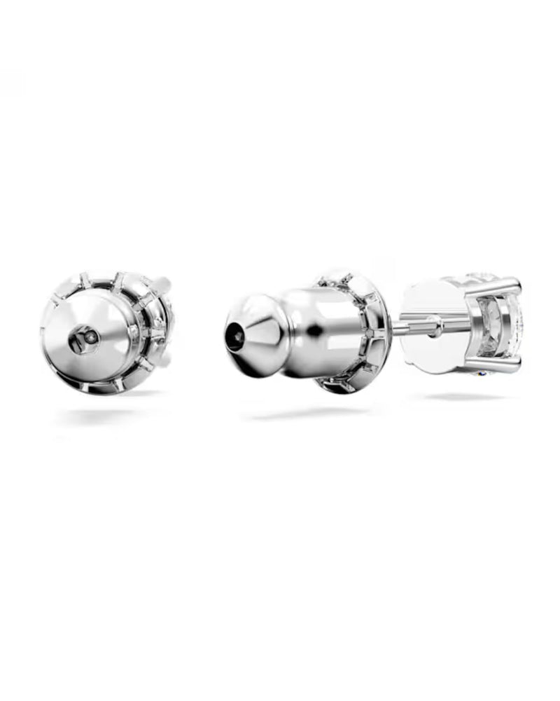 Matrix Tennis set, Round cut, White, Rhodium plated