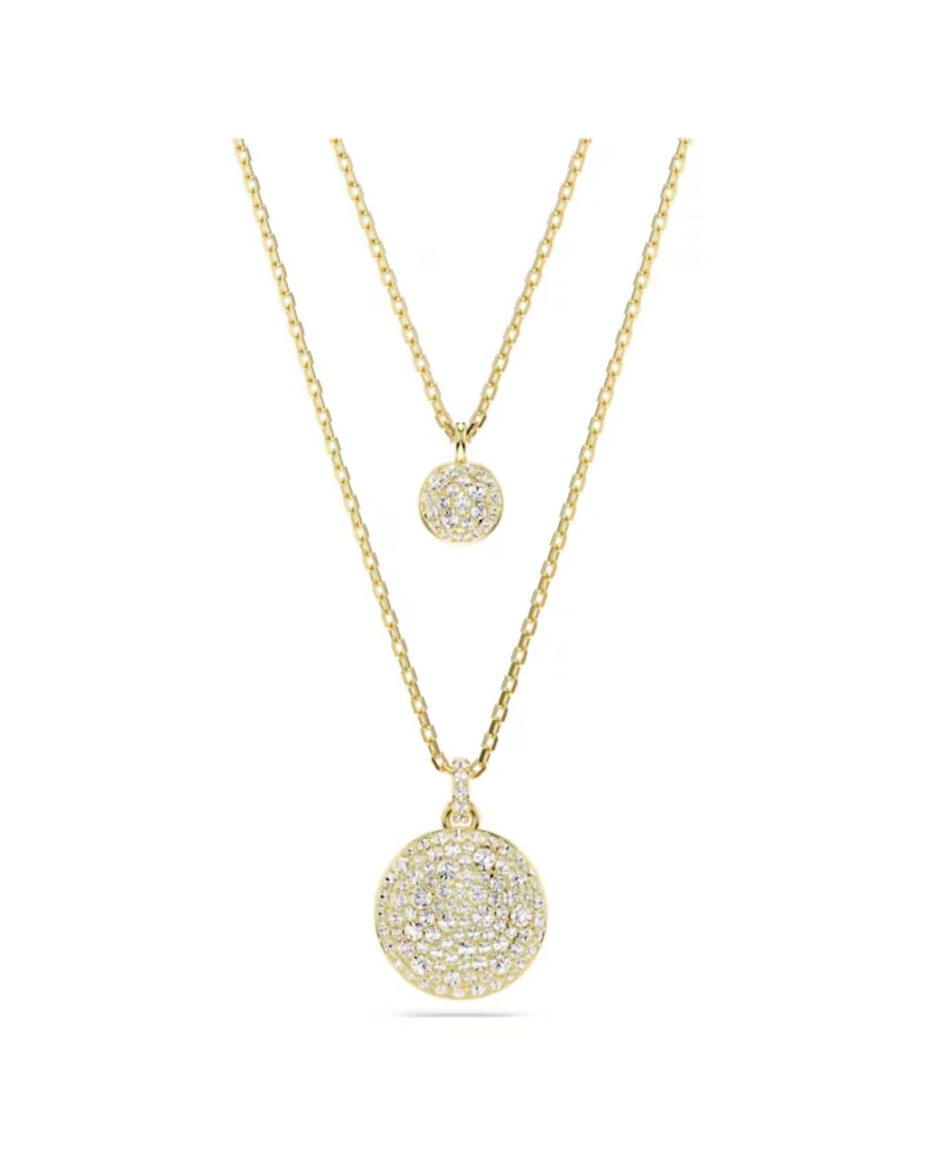 Sublima layered pendant White, 18k gold finish 5683442
