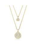 Sublima layered pendant White, 18k gold finish 5683442