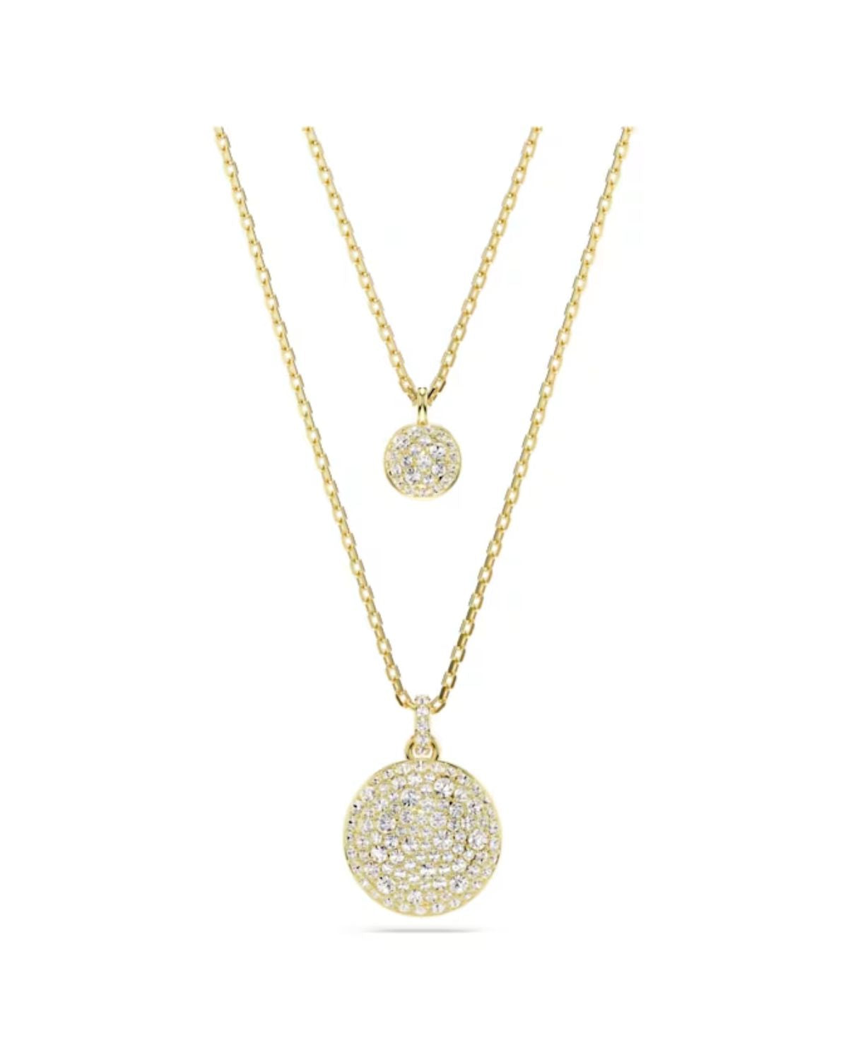 Sublima layered pendant White, 18k gold finish 5683442