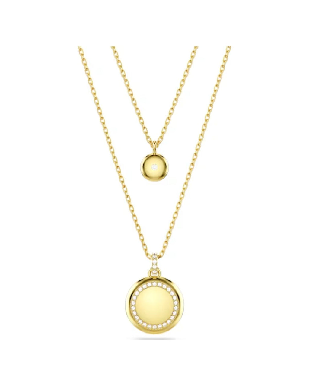 Sublima layered pendant White, 18k gold finish 5683442