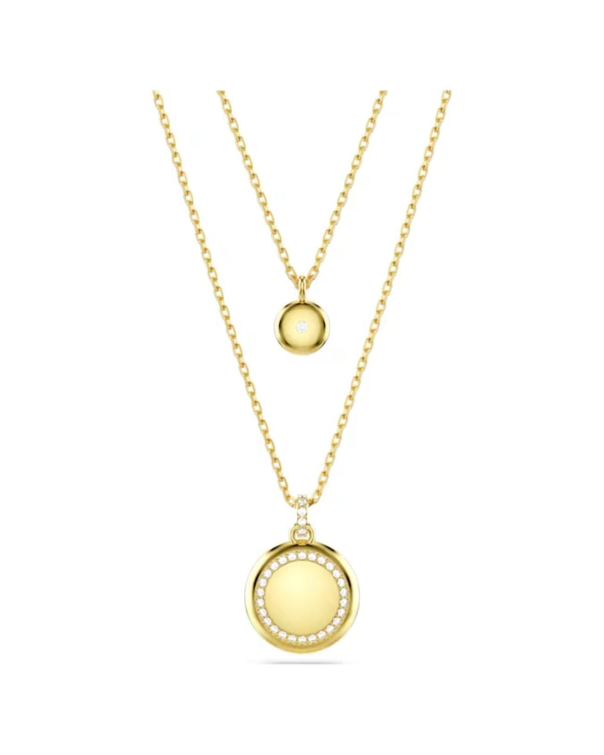 Sublima layered pendant White, 18k gold finish 5683442