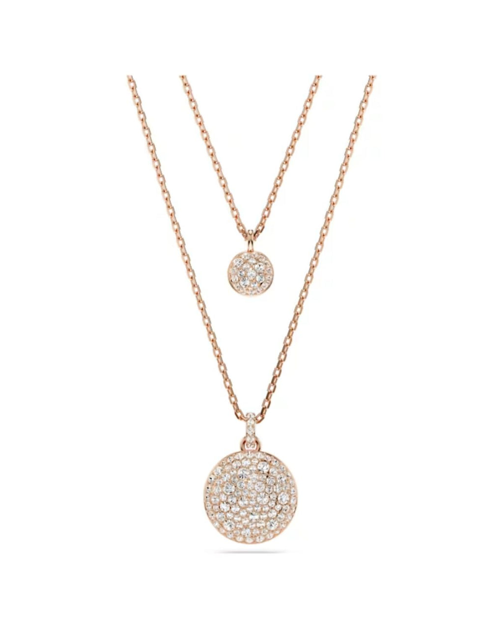Sublima layered pendant White, 18k rose gold finish 5683449