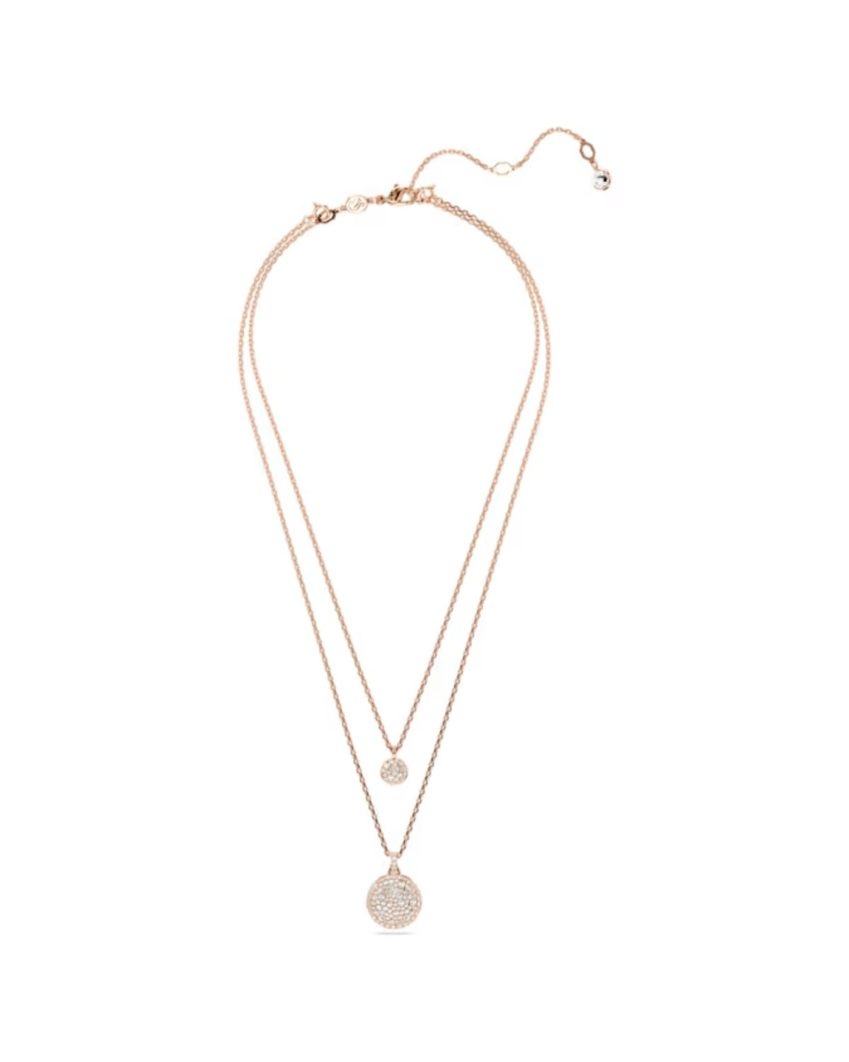 Sublima layered pendant White, 18k rose gold finish 5683449