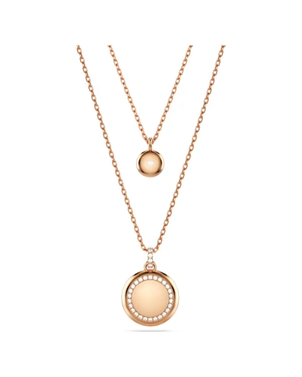 Sublima layered pendant White, 18k rose gold finish 5683449